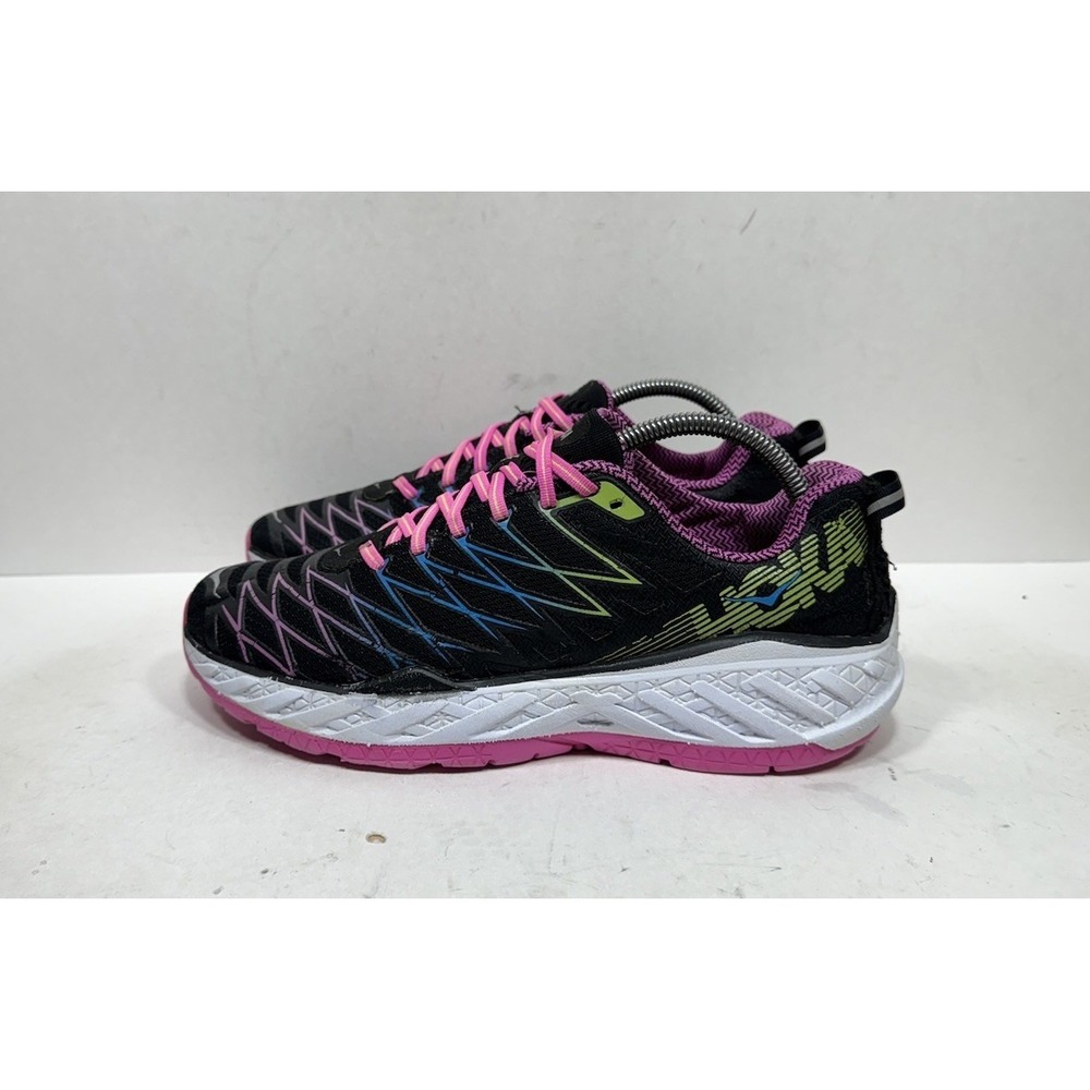 Hoka One One Clayton 2 1014777 BFGG Women's Size 10 Sneaker Black Pink Shoes - Picture 3 of 9